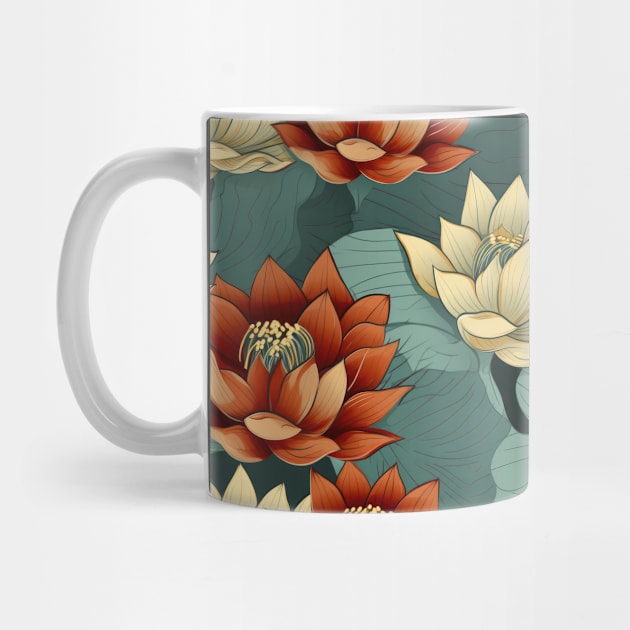 Serenity Blooms: Timeless Lotus Flower Pattern by star trek fanart and more